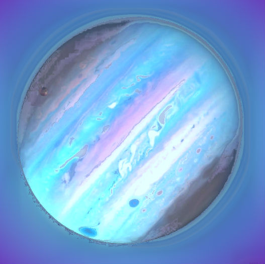violet coloured planet jupiter